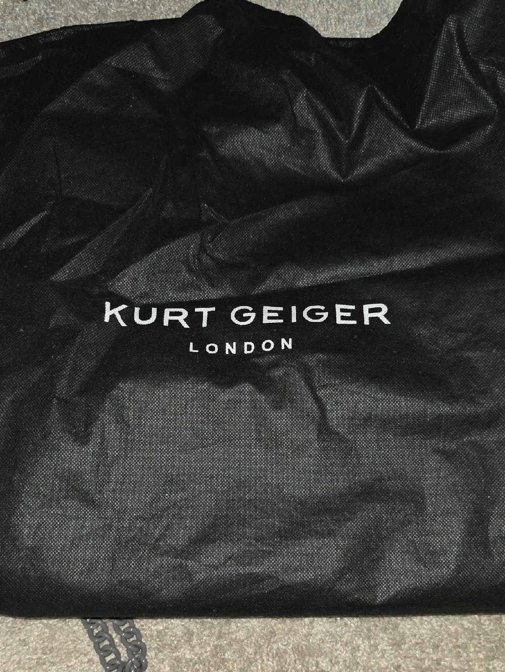 Kurt Geiger Black Logo Drawstring Dust Bag
